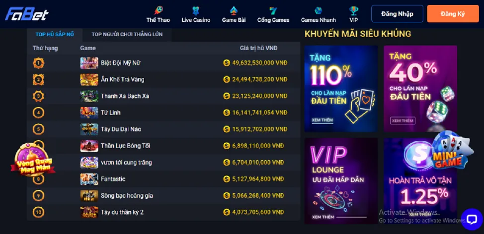Trò chơi Slot & Bắn Cá KU777 KUBET
